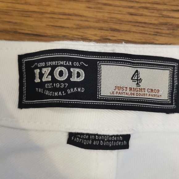 IZOD White Just Right Crop Slimming Panel New 4 - Picture 6 of 8